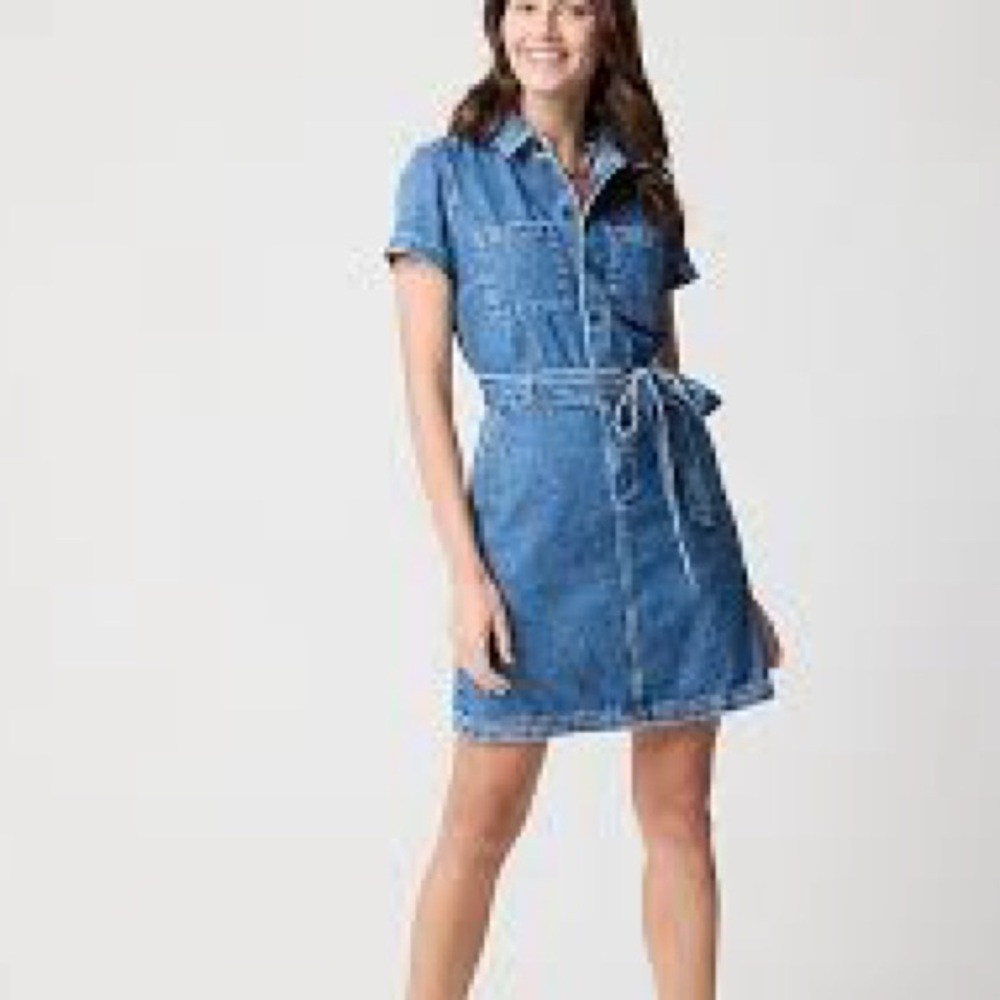 NWT / J.crew factory Denim utility dress - Picture 2 of 9